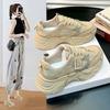 INS Korean Style New Dad Shoes Female  Spring Students All-Match Sneaker Street Shooting Leisure Elevator Shoes K819