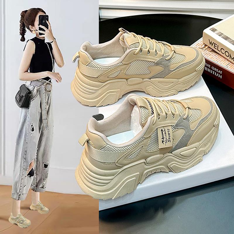 INS Korean Style New Dad Shoes Female  Spring Students All-Match Sneaker Street Shooting Leisure Elevator Shoes K819