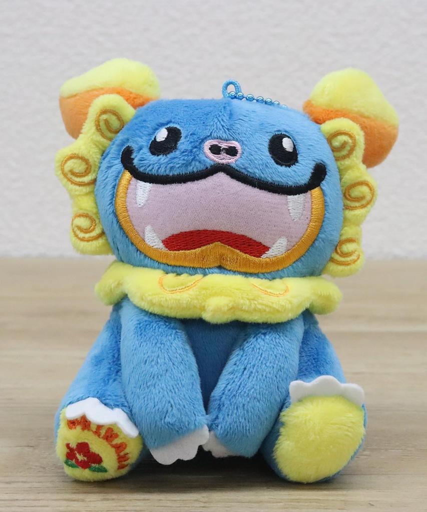 Take Off Okinawa Serie Shisa Plüschtier mit Kugelkette, Blau