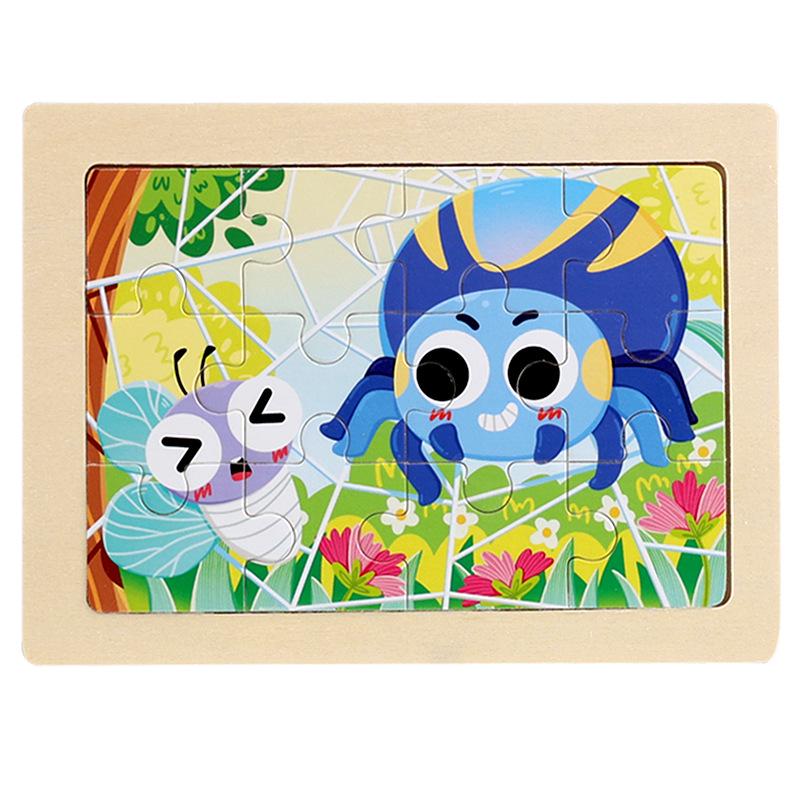 Early Education Wooden 20-Piece Puzzle Board for Infants and Young Children (Ages 0-6)