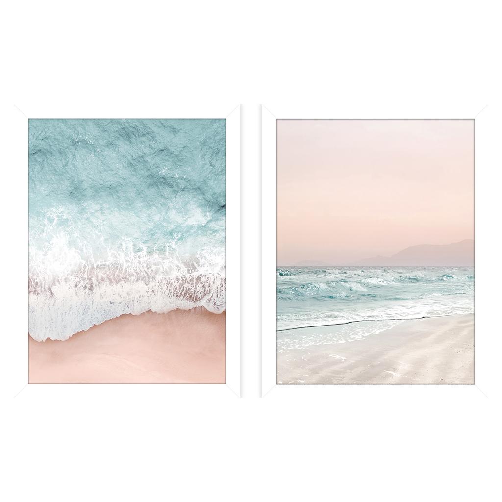 Gemma Bardot Beach Vibes III / IV Framed Print Set  (Pack of 2)