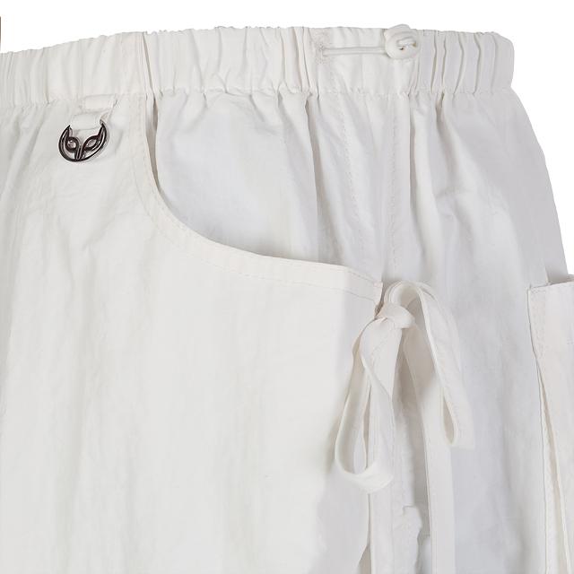 LALAFOX Side String Parachute Pants White Bq2Wp027