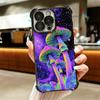 Weird Psychedelic Mushroom Plating Phone Case For Iphone 16 17 Pro Max Air 16E 14 15 Plus 12 13 Mini Anti-Fall Airabag Cover
