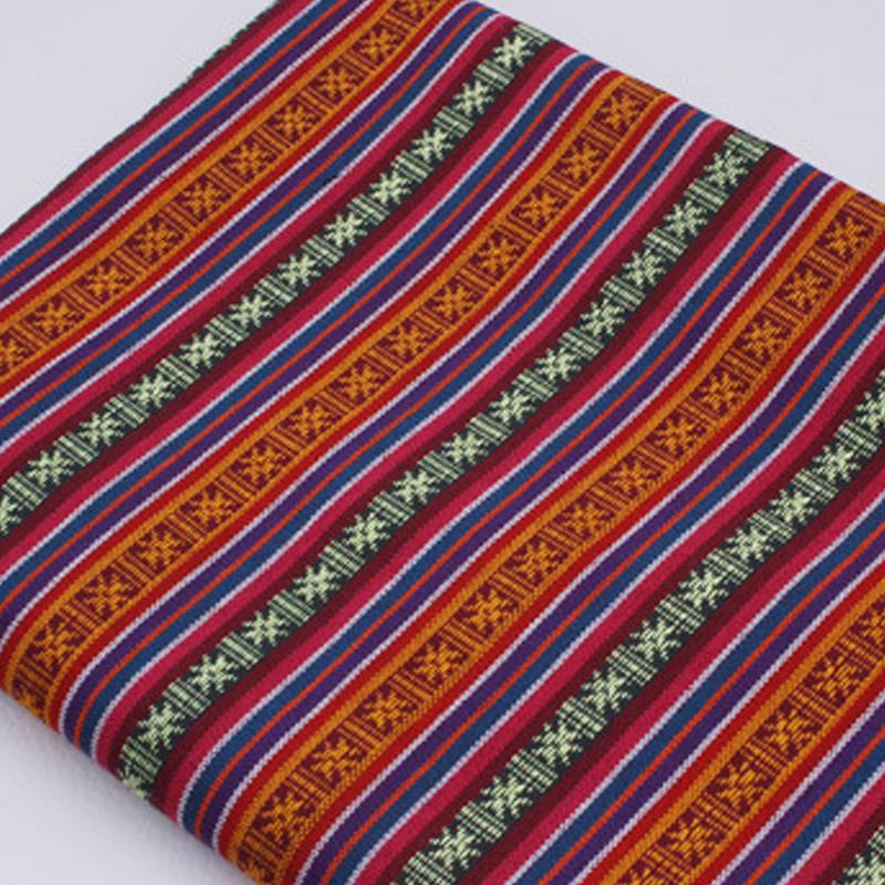 100x150cm Ethnic Style Cotton Linen Fabric Textile Patchwork Sofa Cover Pillow Hotel Bar Tablecloth Curtain Decor Craft
