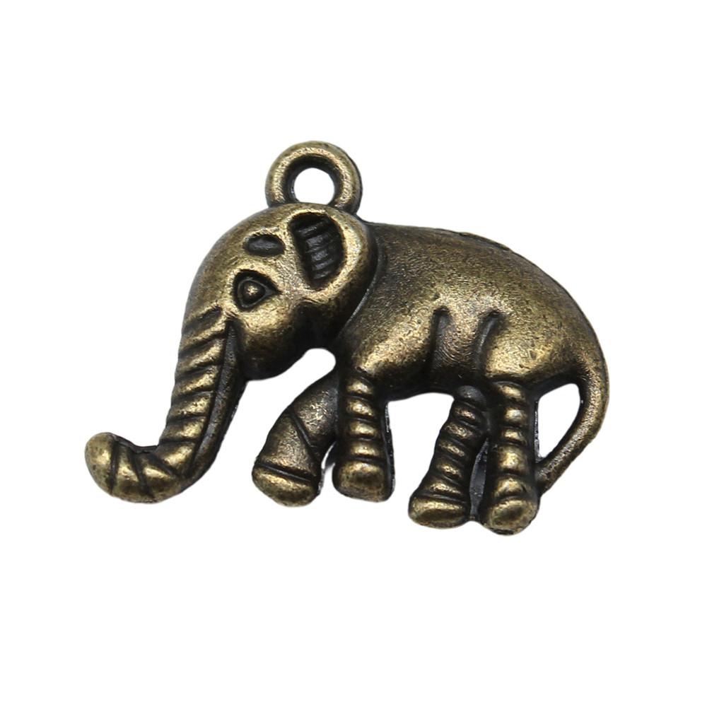 Antique Style Elephant Charms Metal Animal Pendants For DIY Jewelry Keychain Bag Accessories