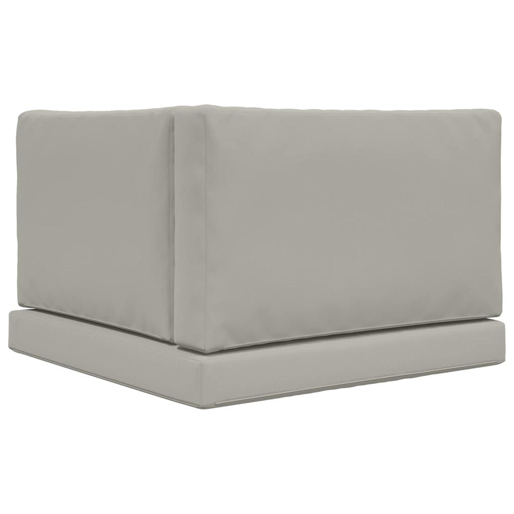 Outdoor Sofa Cushions 3 Pcs Grey Polyester