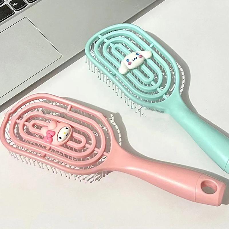 Kawaii Little Beaver Comb Hollow Massage Comb Long-handled Airbag Combs Hairdressing Styling Tools For Girls Birthday Gifts