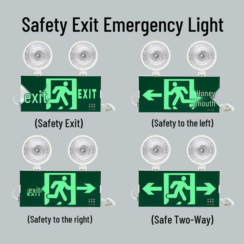 LED Emergency Exit Sign with Charging Indicator