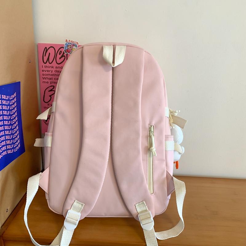 Contraste de Couleurs Sac d'École Étudiant Style Collège Sac à Dos Féminin Grande Capacité Sac d'École Étudiant Collège