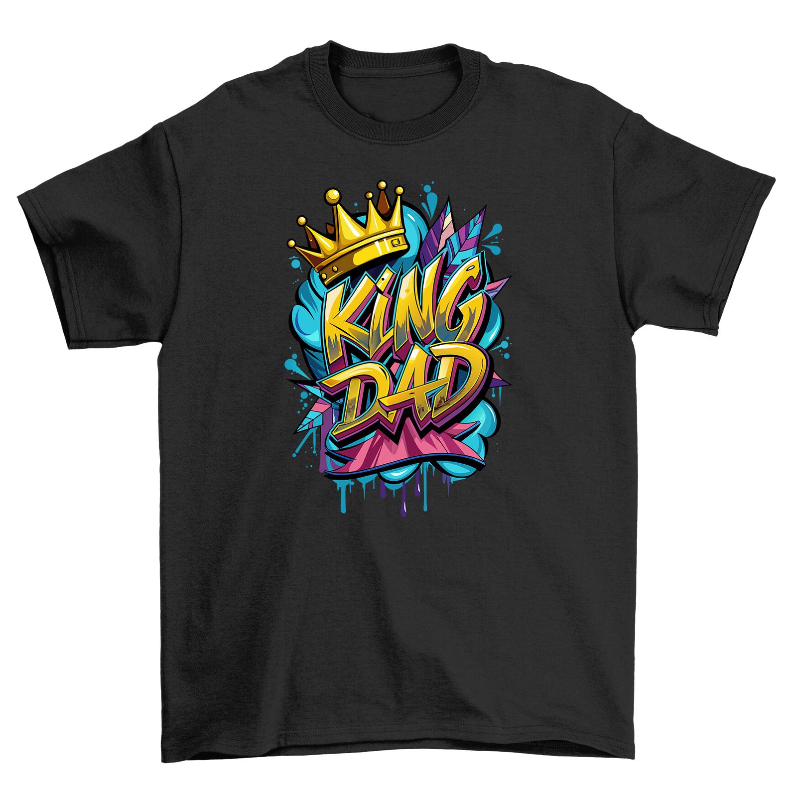 

King Dad: The Ruler of the Household - Funny T-Shirt Mens Womens Tees Top Fit for a Royally Awesome F L