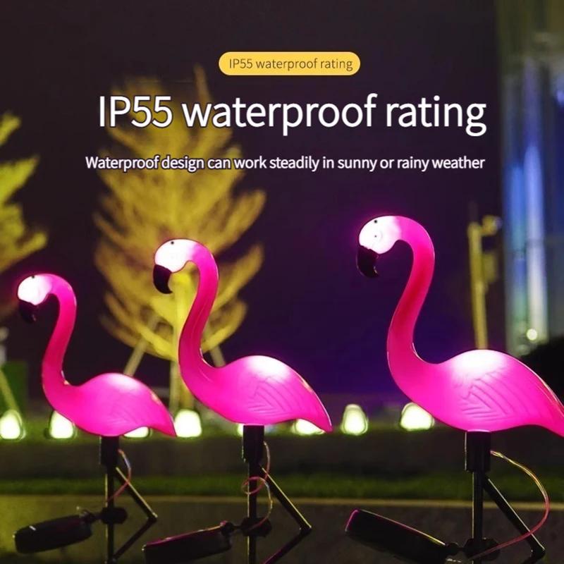

Pink Flamingo Solar Light Waterproof Garden LED Light Outdoor Courtyard Decoration Light Courtyard Trail Light Landscape Light