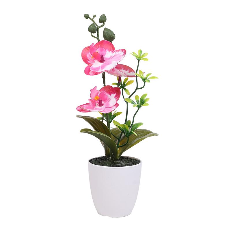Umělá Motýlí Orchidej Bonsaj Hedvábná Květina V Květináči Falešné Rostliny Pro Dekoraci Domácí Zahrady Kancelářský Pokoj Stolní Ozdoby Svatba