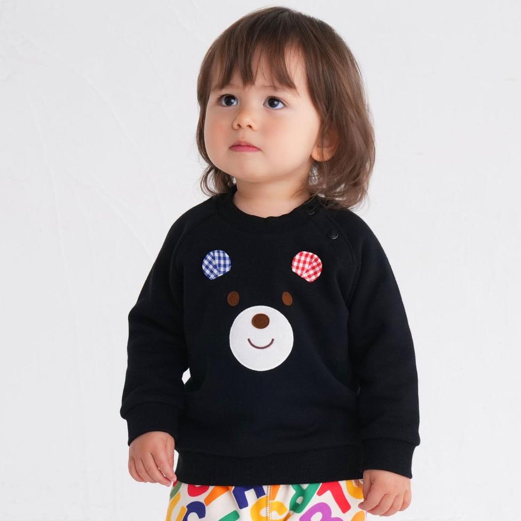 MIKIHOUSE HOT BISCUITS Sweatshirt, Boys and Girls, Kids' Clothing, Black, Size 100cm, 73-5608-496