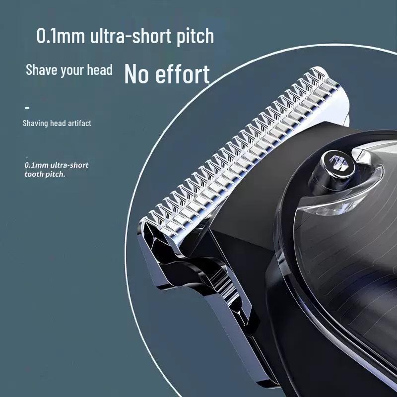 LCD Display Electric Hair Clipper: Transparent Cross-Border Shaving & Oil Head Trimmer for Home Use
