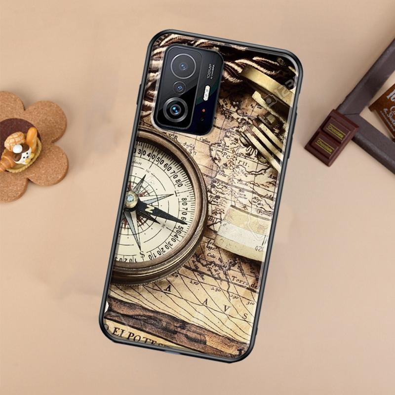 Compass Case For Xiaomi 13 14 Ultra 11T 12T 13T 14T Pro POCO X7 Pro X3 X5 X6 F3 F5 F6 M6 Pro Cover