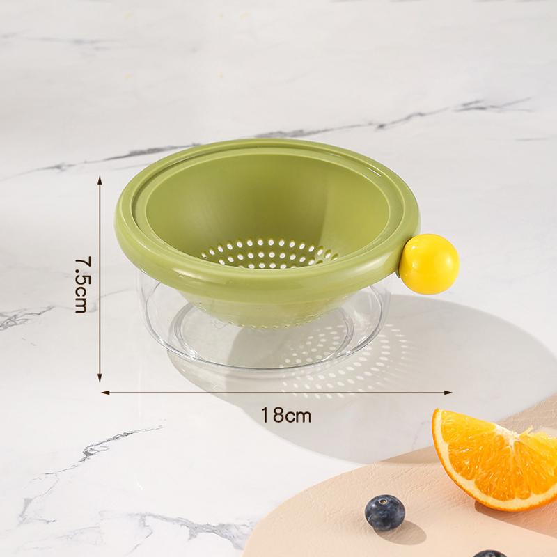 Food Drain Basket Double-Layer Fruit And Vegetable Washing Basket Home Kitchen Drainer Gadgets Accessories