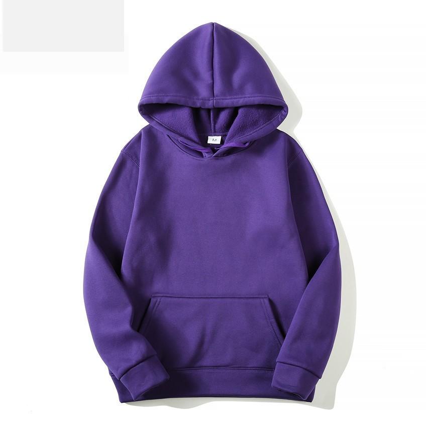 Cross-border e-commerce solid colors can be made into hoodies and sweaters for men and women with the same fashion brand hoodies