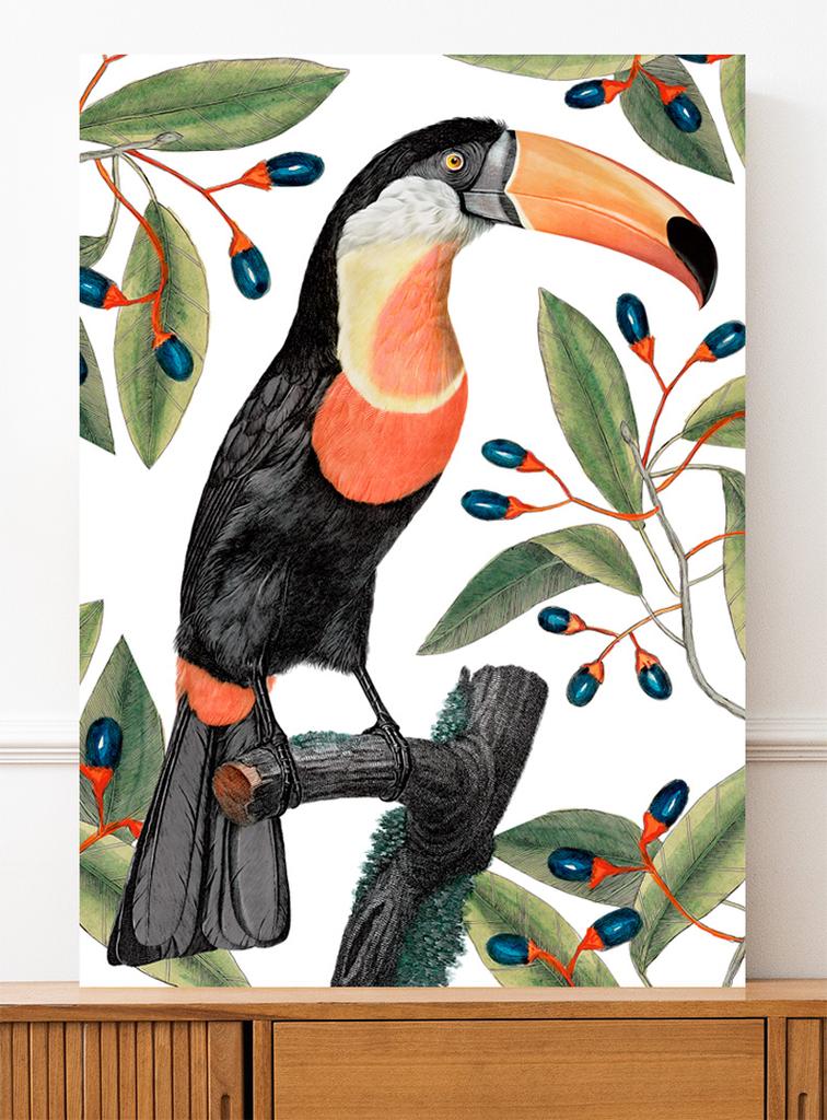 Poster Tucan în frunze