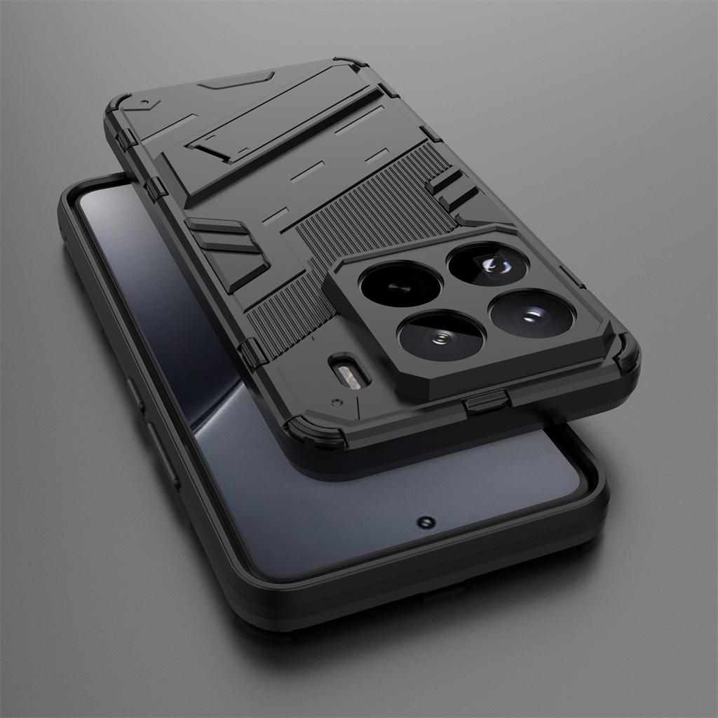 Pour Xiaomi 15 Pro Coque PC+TPU Antichoc Housse de Téléphone avec Béquille