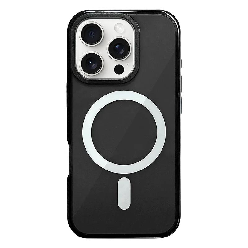 Průhledný kryt na telefon MagSafe v neonové barvě pro iPhone 17 16 15 14 pro max 13 12 Bezdrátové nabíjení Měkký silikonový nárazník