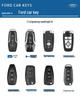 Ford Key Cover for Fiesta, Focus, Kuga, Ecosport, Edge, Mondeo