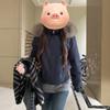 Design Sense Oblique Placket Winter Hair Collar Pie Overcomes Cotton Clothing Women's Short Cotton Jacket Thickened Jacket
