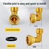Brass Elbow: Inner/Outer Thread, Single-Sided, High Flow, Equal/Unequal Dia. 4/6-Point Copper Pipe Fitting