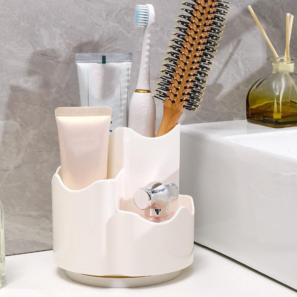 3 Compartments Rotating Pen Holder 360 Degree Rotating Pencil Holder  Office Use