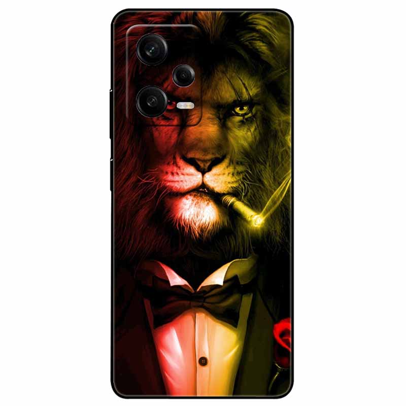 For Redmi Note 12 Pro 5G Case Note12 Covers TPU Black Silicone Starry Cover for Xiaomi Redmi Note 12 Pro+ 5G Plus Cartoon Soft