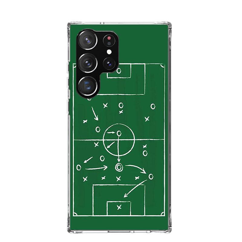 Football Soccer Tactics Time Case Phone Cover for Samsung Galaxy S24 S25 Ultra S23 Plus S22 + S21 S20 FE S10 S25 Edge Trend Fund