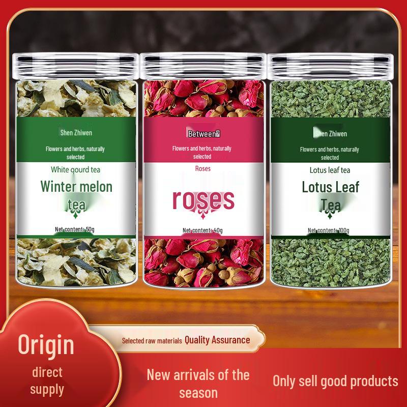 Shen Zhiwen Rose Winter Melon Lotus Leaf Tea - All-Season Herbal Brew for Men and Women