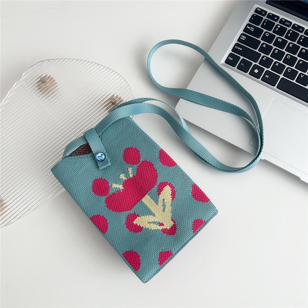 

Корейская симпатичная мини-сумочка для телефона контрастного цвета через плечо 12*18 cm