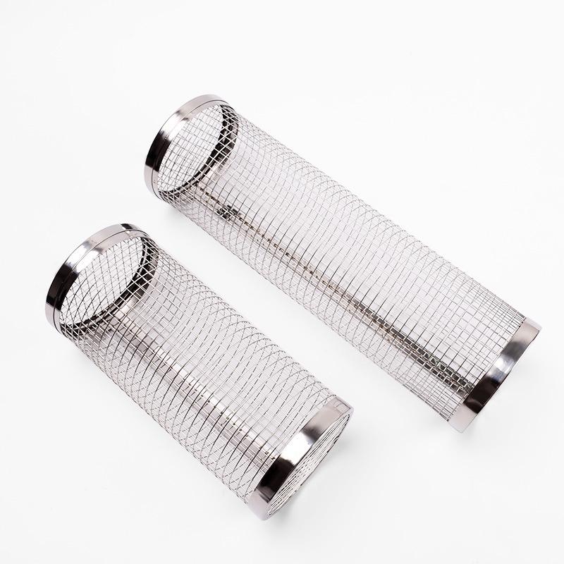 304 Stainless Steel Portable BBQ Rolling Cage for Outdoor Grilling