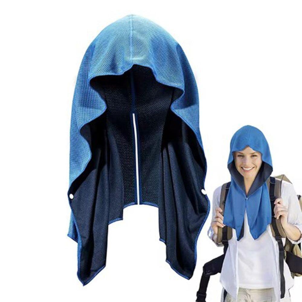 

Quick-drying Beach Towel U-shaped Summer Headscarf Lightweight Sports Cooling Towel Gym синий