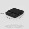 New Custom Black Color USB Kitchen Balance Mini Ultra Thin Coffee Digital Scale With Timer
