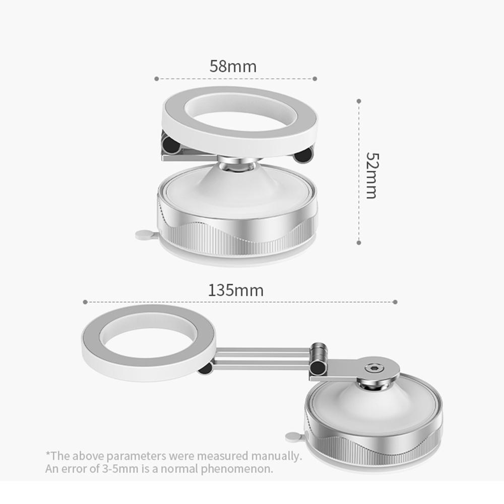 X30 360° Vacuum Magnetic Car Phone Holder Suction Cup Foldable Cell Phone Stand Mount for Auto/Car