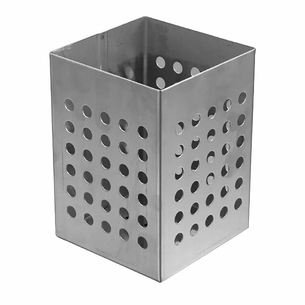 Kitchen Utensil Holder Stainless Steel Square Cutlery Drainer Countertop Utensil Storage Organizer for Chopsticks