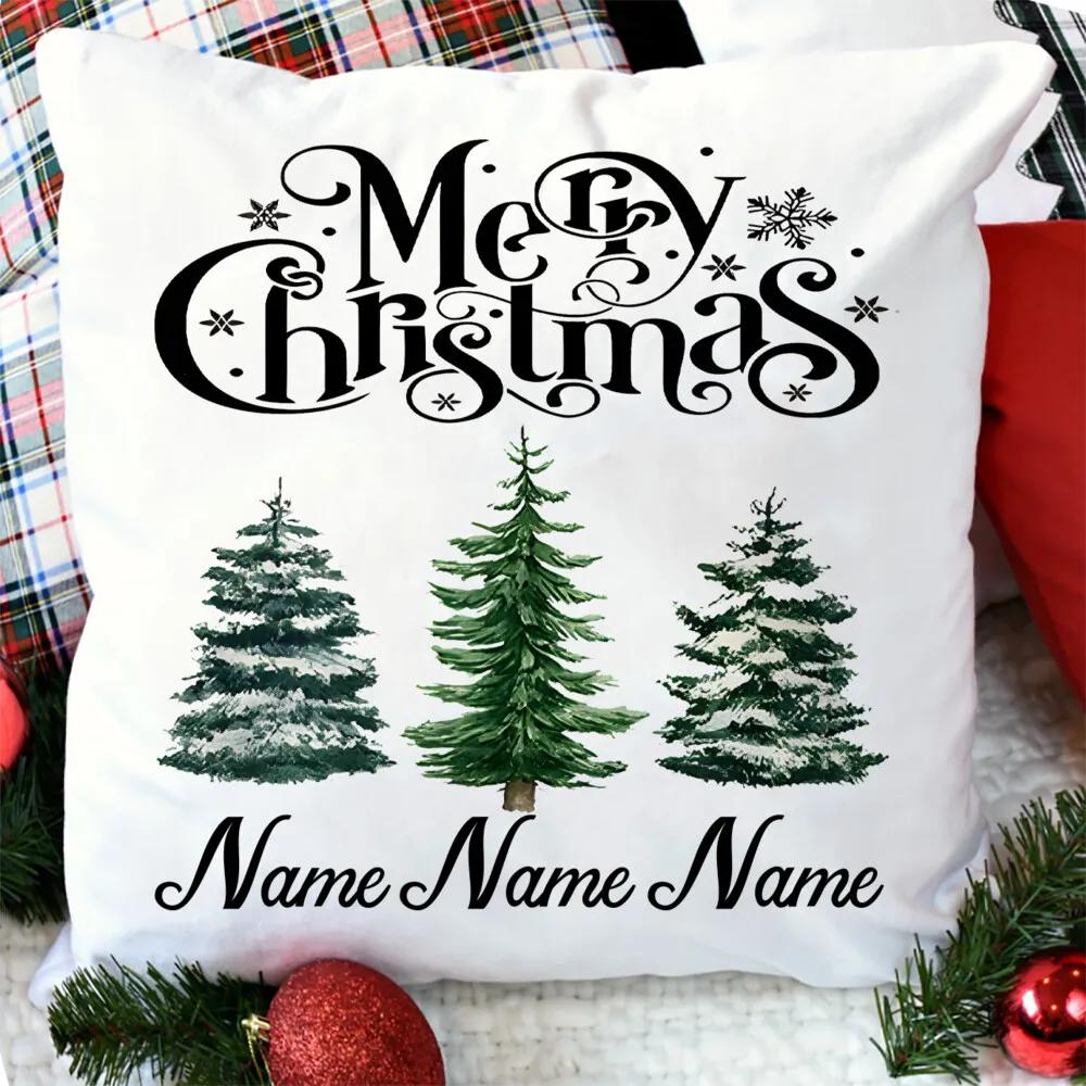 Personalised Christmas Cushion Family Christmas Cushion Family Gingerbread Xmas Decoration Room Presents Xmas Decoration Gift
