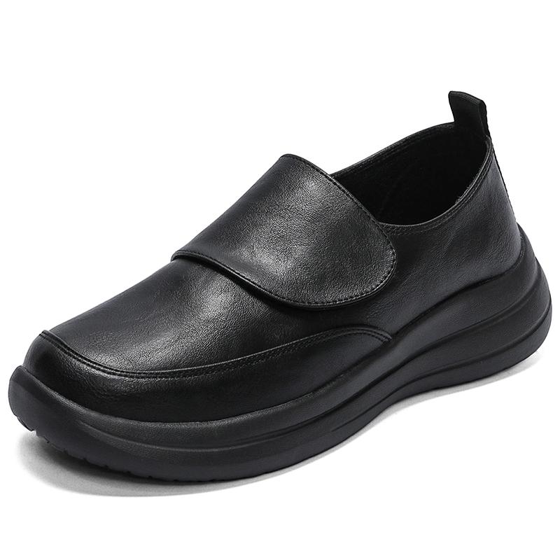 Neue Herren-Leder-Slip-On-Gehschuhe, Wasserdichte Komfort-Sneaker mit weicher Dämpfungssohle, Schwarz und Braun, Plusgroßen 49 schwarz