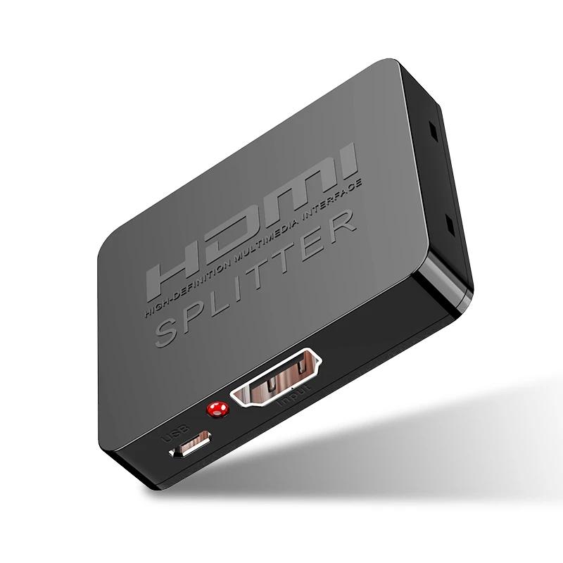 

4K HDMI-сплиттер 1x2 1x4 HDMI-переключатель 1 в 2 выхода, видеораспределитель, разветвитель 1080P, двойной дисплей для ТВ, ПК, монитора ноутбука, проектора 1 in 2 out