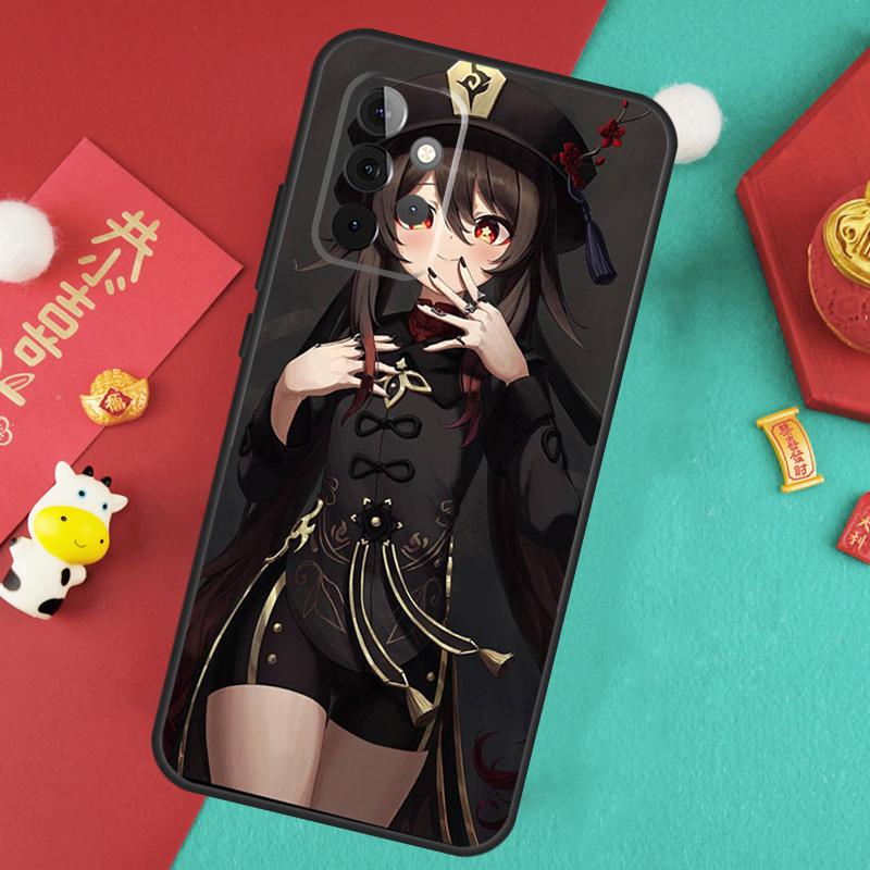 Genshin Impact Hutao Case For Samsung Galaxy A34 A54 A14 A15 A25 A35 A55 A53 A33 A13 A52 A32 A12 A51 A71 Cover