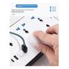 Aug. Universal Power Strip EU Plug 1.8M Extension Cord With USB-C & USB Ports Multi-Outlet Electrical Socket Black