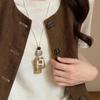 2026 Retro Chinese Resin Pendant Necklace: Unique Clavicle Chain, High-End Accessory for Women