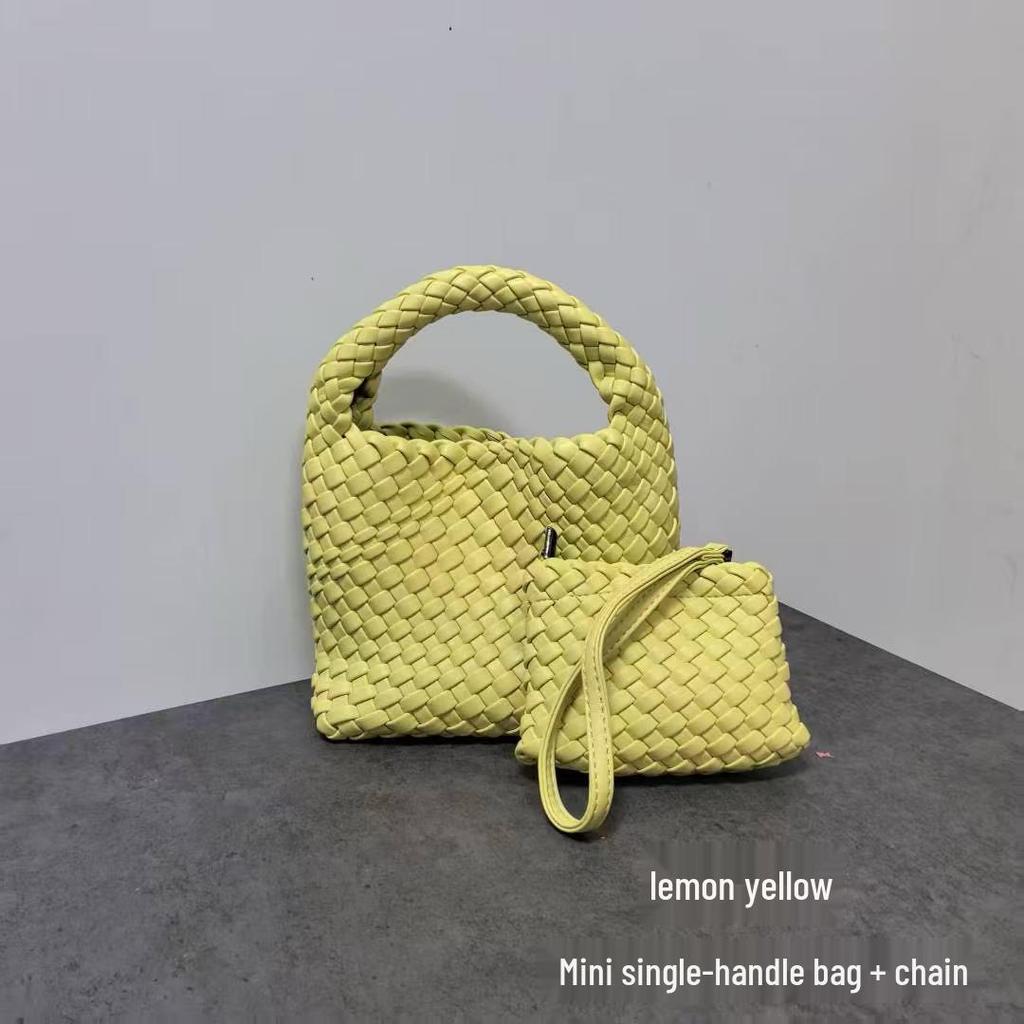 Niche Handwoven Phone and Coin Crossbody Bag: Mother-Child Collection