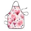 Romantic Valentines Day Apron With Black Heart Letter Print Waterproof Sleeveless Kitchen Cooking Gear For Couples