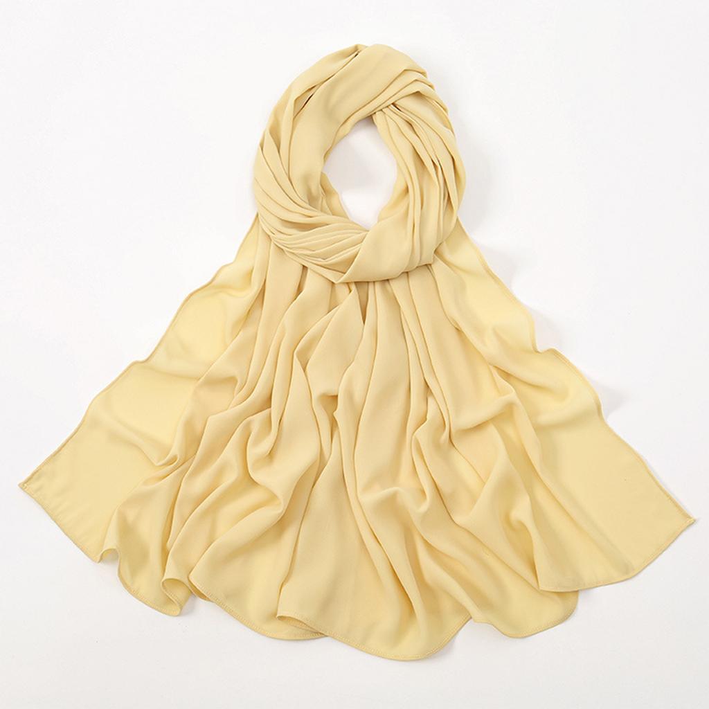 Women's Solid Color Long Scarf Versatile Headscarf Scarf