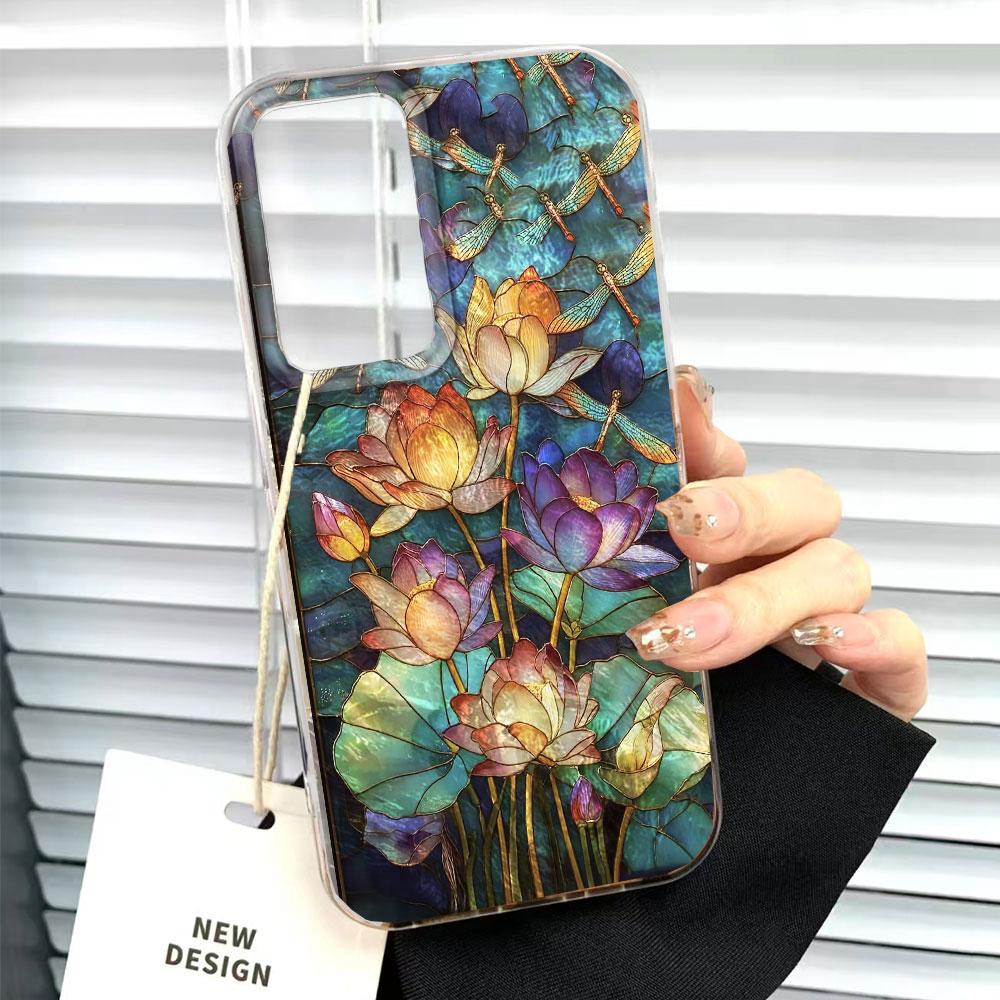 Phone Case For Samsung Galaxy S24 S26 Ultra S22 S23 S21 Plus S20 FE Korean Retro Artistic Gradient Rose Flowers Women Tpu Cover Shockproof Silicone