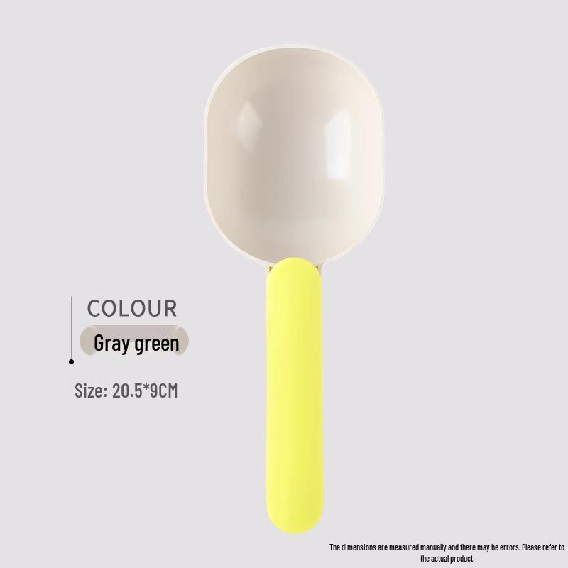 Multifunctional Plastic Rice & Flour Scoop with Long Handle and Clip