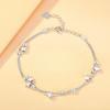 Funkelnde 925er Silber Kettenarmbänder Für Damen Luxuriös Elegant Dreilagiges Geometrisches Perlenarmband Party Hochzeits Schmuck