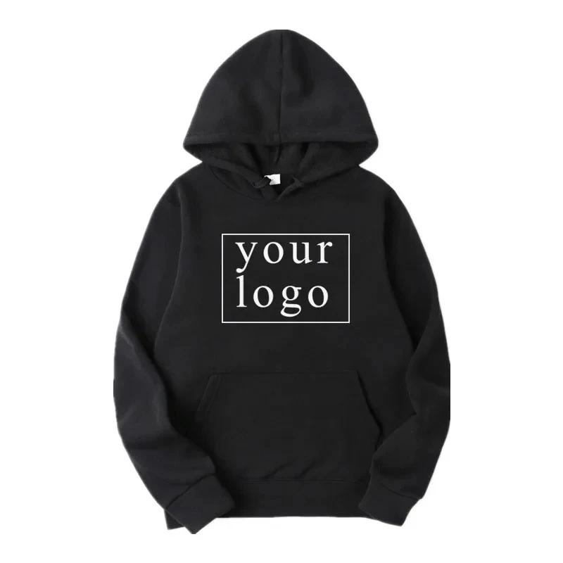 2024 Man Woman Casual Custom Printed Text DIY Hoodie Customized Logo Personalized Hoody Custom Hoodies Text Logo Sweatshirt